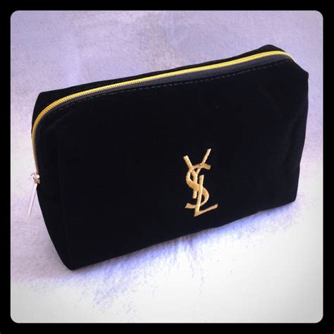 Yves Saint Laurent parfums YSL Black cosmetic Pouch Dopp kit 